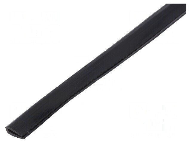 Ecran PVC negru pentru orificii și margini, L: 10m, H: 8mm