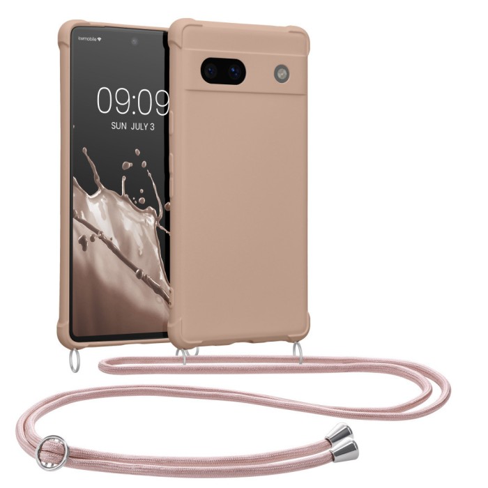 Husa Kwmobile pentru Google Pixel 7a, Crem, Silicon, KWM000019YH006C