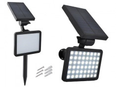 Lampa Solara Tip Proiector cu 48 de LED-uri, Lumina Alb Rece foto
