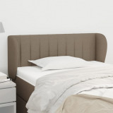 VidaXL Tăblie de pat cu aripioare gri taupe 103x23x78/88 cm textil