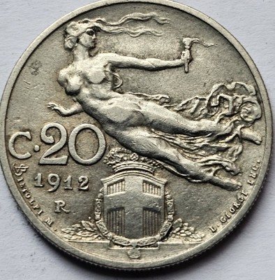 20 centesimi 1912 Italia, km#44 foto