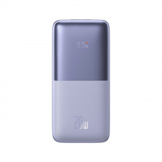 Powerbank Bipow Pro 10000mAh 20W violet cu cablu USB-A - USB-C 3A 0.3m Baseus