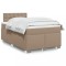vidaXL Pat box spring cu saltea, cappuccino, 120x190cm piele ecologică 3288415