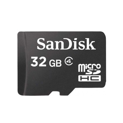 SanDisk - Memory Card (SDSDQM-032G-B35) - MicroSDHC, 32GB, Class 4 - Gray foto