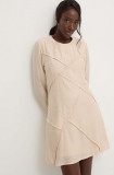 Answear Lab rochie culoarea bej, mini, drept