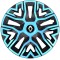 Set 4 Capace Roti 15 &quot; Best Azur-Negru, Compatibile Cu Renault