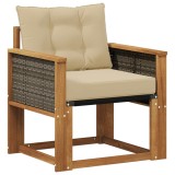 vidaXL Canapea Medie pentru Exterior Lemn Solid de Acacia natural 3438865