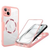 Husa pentru iPhone 16 + Folie - Techsuit ColorVerse 360 MagSafe Series - Pink