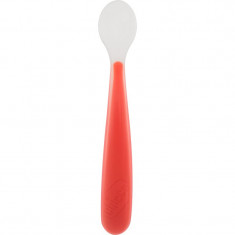 Chicco Soft Silicone linguriță 6m+ Red 1 buc