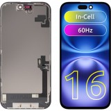 Cumpara ieftin Display cu Touchscreen ZY pentru Apple iPhone 16, cu Rama, Versiune LCD In-Cell, Negru