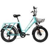 Fat ebike electrica tauro azul 20&quot; cu frenos de disco