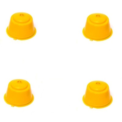 Set 4 Capsule cafea, reutilizabila, reincarcabila, compatibil Dolce Gusto, galben foto