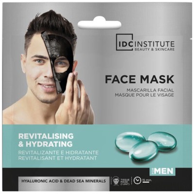 Masca faciala pentru barbati cu acid hialuronic si minerale de la Marea Moarta IDC Institute 3438, 22 g foto