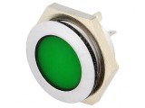 Lampă de control LED verde 24-28VDC &Oslash;22mm IP67 metal