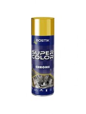 Vopsea spray retus decorativ efect crom Bostik Super Color, auriu, lucios, interior/exterior, 400 ml