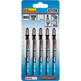Cumpara ieftin Panza, lama, fierastrau pendular, pentru lemn, HCS, prindere tip T, 8 TPI, taiere rapida, set 5 buc, 100 mm, Richmann