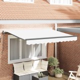 vidaXL Cortina Retractabilă Manual Alb 350 x 200 cm țesătură 3329724