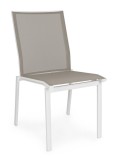Cumpara ieftin Set 16 scaune gradina aluminiu alb textilen taupe Cruise 50x61x88.5 cm