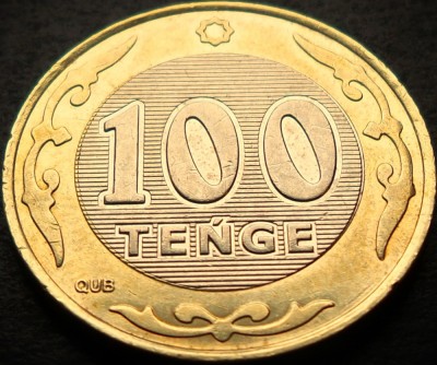 Moneda exotica bimetal 100 TENGE - KAZAHSTAN, anul 2020 * cod 809 foto
