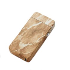 Bricheta electrica Edman Marble cu incarcare USB, Maro