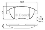 Set placute frana,frana disc PEUGEOT 307 SW (3H) (2002 - 2016) BOSCH 0 986 494 038