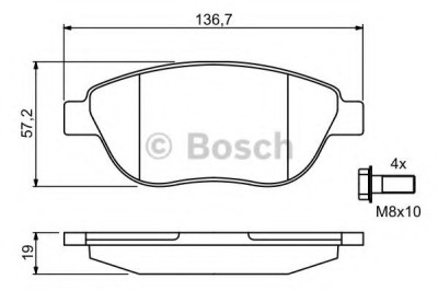 Set placute frana,frana disc PEUGEOT 207 (WA, WC) (2006 - 2016) BOSCH 0 986 494 038 foto
