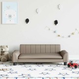 vidaXL Canapea pentru copii, cappuccino, 90x53x30 cm, piele ecologică