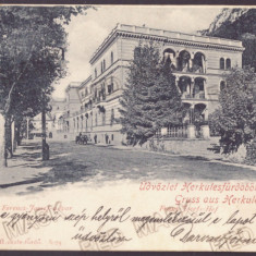 1616 - Baile HERCULANE, Caras-Severin Litho, Romania - old postcard - used 1901
