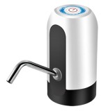 Pompa electrica pentru bidon apa, 5W, incarcare USB, otel si plastic, alb/negru, Oem