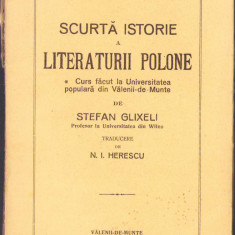 HST C987 Scurtă istorie a literaturii polone 1925 Stefan Glixeli