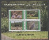 DJIBOUTI 2012 FAUNA LEOPARZI GAZELE STRUTI, Nestampilat