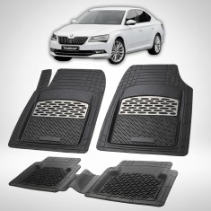 Covorase Skoda Superb III Tavita Cauciuc Compatibile 2015&ndash;2023 | Silver