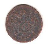 SV * Imperiul Habsburgic / Austria 6 KREUZER / CREITAR 1800 S *