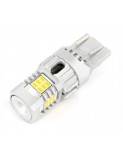 Bec LED Auto Alb T20 Canbus cu Dubla Intensitate, 24 SMD, 12V, Super Canbus, Fara Polaritate