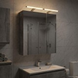 vidaXL Dulap cu oglindă pentru baie Gri din beton 60 x 14,5 x 70 cm 889066