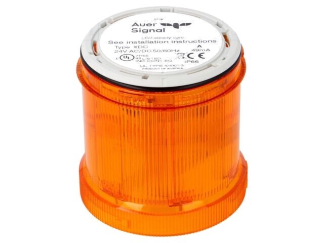 Semnalizator luminos portocaliu LED 24V AUER SIGNAL IP66 cod 900011405