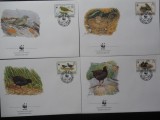 Tristan da Cunha-WWF Pasari-set complet FDC