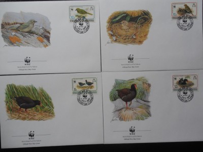 Tristan da Cunha-WWF Pasari-set complet FDC foto