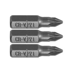 65470 STHOR Set 3 biti pozidrive PZ1, prindere hexagonala 1/4&amp;quot;, lungime 25 mm