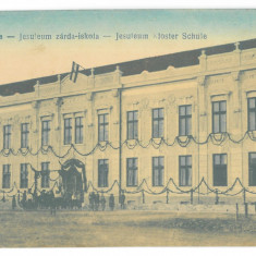 618 - JIMBOLIA, Timis, High School, Romania - old postcard - unused - 1919