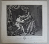 Giovanni Bilivert &quot;Iosif si sotia lui Putifar&quot; gravura 1796, Religie, Cerneala, Altul