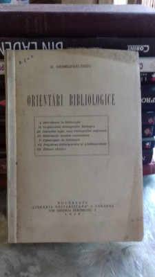 ORIENTARI BIBLIOLOGICE - N. GEORGESCU TISTU foto