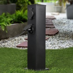 Stalp pentru exterior, 4 prize x 500W, IP44, inaltime 40 cm, 100-240V AC 50/60Hz