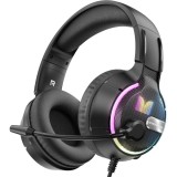 Casti Gaming 3.5mm Monster Mission 320, RGB, 1.9m, Negre