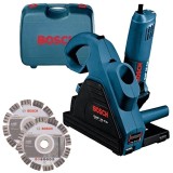 Bosch GNF 35 CA + Best for Concrete Freza de canelat beton 1400 W 150 mm valiza plastic + Set 2 discuri diamantate de taiere segmentate 150x22.2x2.4 m