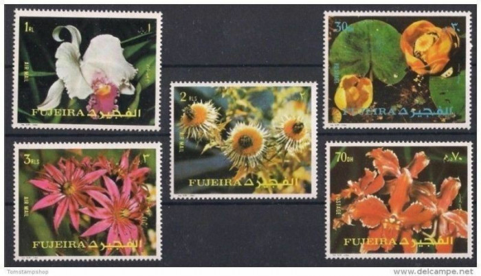 FUJEIRA, FLORA - SERIE COMPLETĂ MNH