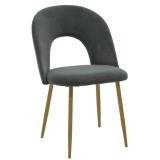 Cumpara ieftin Scaun Jonah catifea gri inchis picioare culoare lemn natural 55x57x87cm