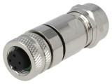 Mufă M12 4 PIN mamă pe cablu IP65