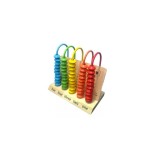 Jucarie Educativa Numaratoare din Lemn cu 5 Etape, Culori Diferite, Exercitii Matematice, Dezvoltare Logica, 3+ Ani, Oem