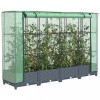 Gossi strat inaltat cu husa de sera, aspect ratan, 160x40x123 cm